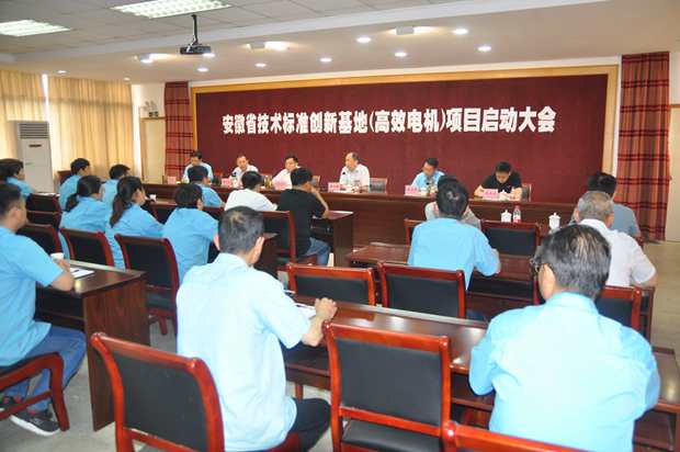 徽省技術(shù)標(biāo)準(zhǔn)創(chuàng)新基地（高效電機(jī)）項(xiàng)目啟動(dòng)大會(huì)在皖南電機(jī)股份公司隆重召開